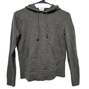 Artefact 100% Merino Wool Knit Hoodie Sweater Green Soft Minimalist Small Flaw